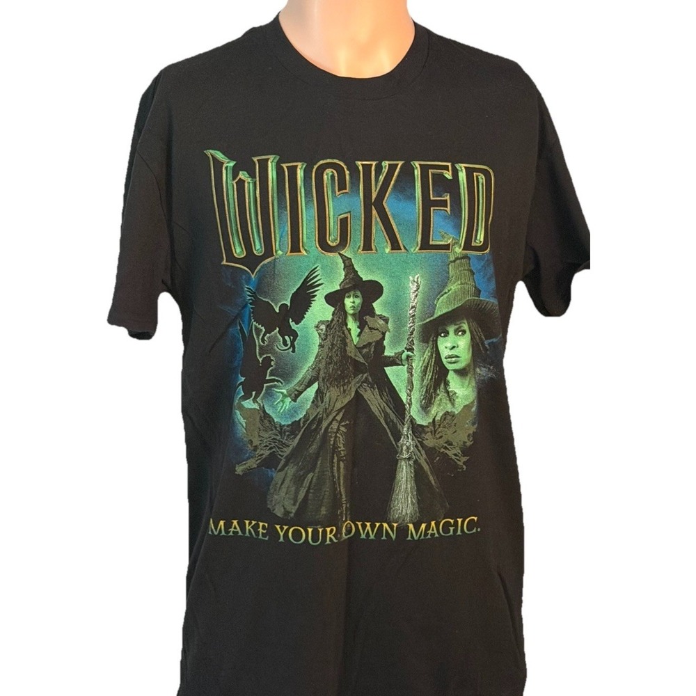 Wicked Movie Men's Medium Black "Make Your Own‎ Magic" T-Shirt